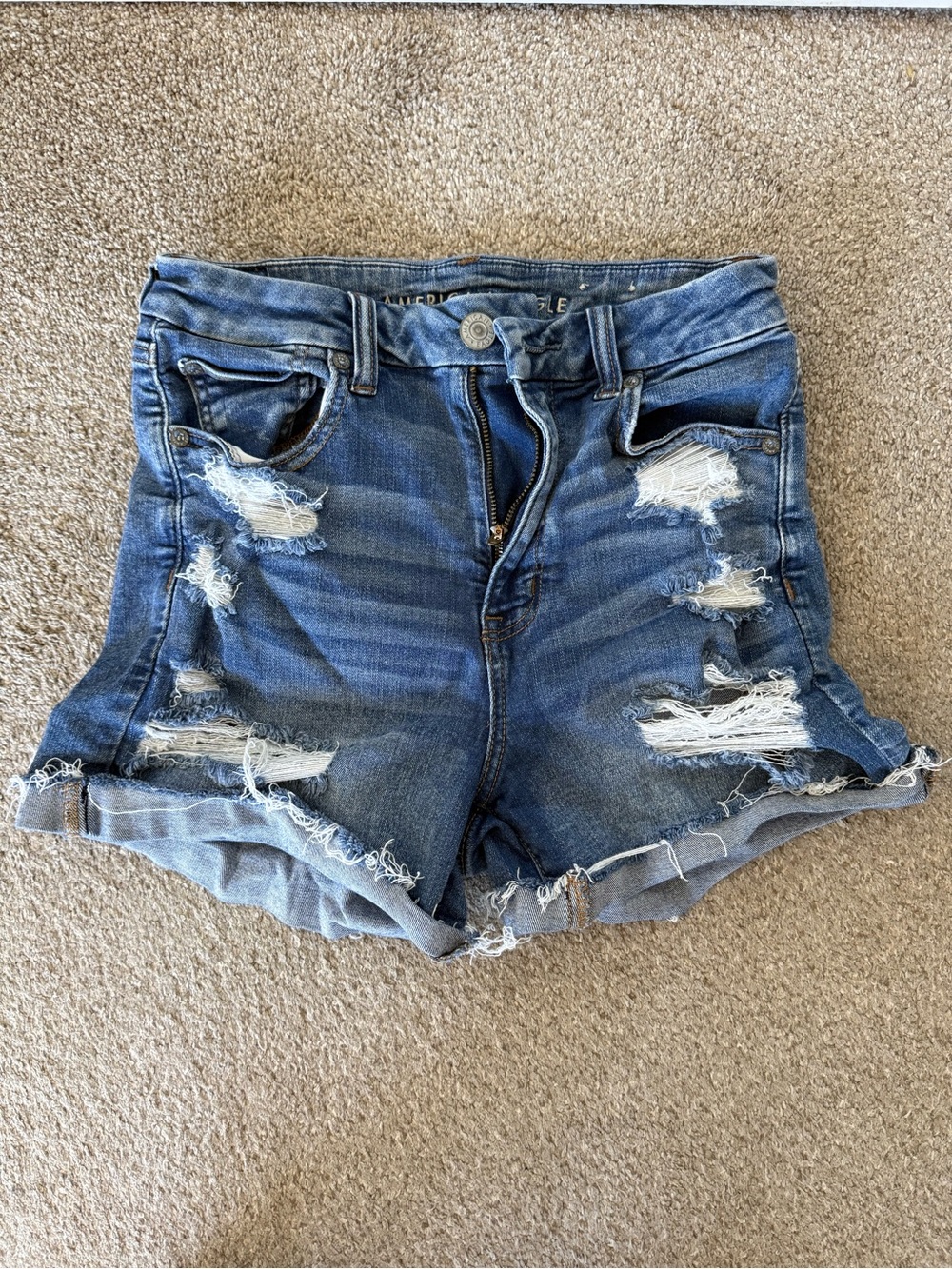 American Eagle Outfitters Medium Blue Women's Stretch Denim Shorts